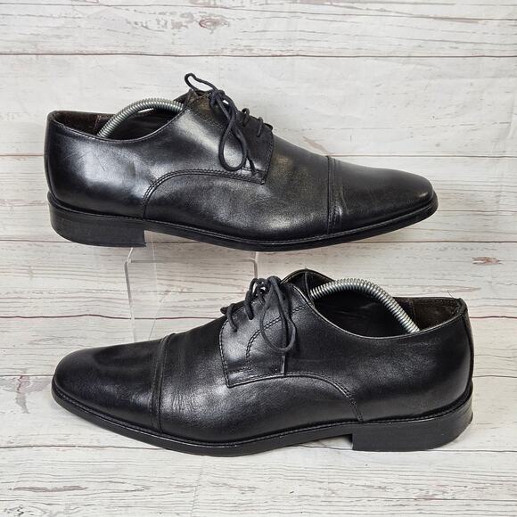 To Boot New York Men\'s Black Size 12 Leather Cap Toe Oxford Dress Shoes main image 4